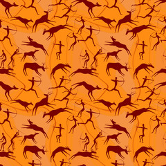 cave figures of primitive people