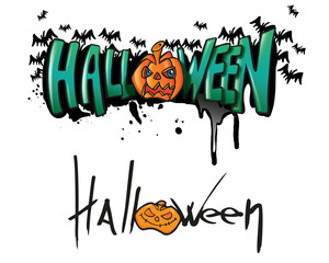 halloween font hand drawn