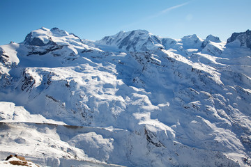 Naklejka premium Swiss winter landscape
