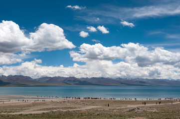 tibet lake in summer