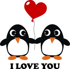 Naklejka premium I love you