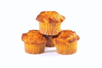 Isolated muffins.