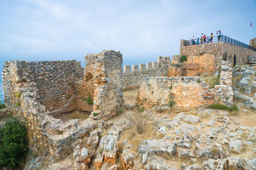 Obraz premium Turkey, Alanya. Ancient castle ruins.