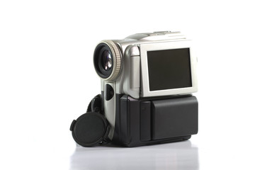 mini camcorder with with monitor flip out