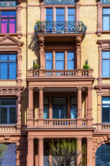 Obraz premium facade of loft apartments in old classicistiy house in Wiesbaden