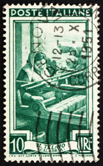 Postage stamp Italy 1950 Weaving, Calabria