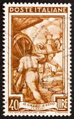 Postage stamp Italy 1950 Wine Cart, Lazio