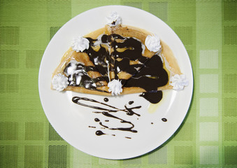 Pancakes with chocolate