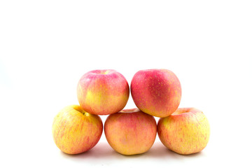 Five red apples