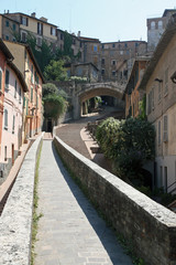 ancient Roman aqueduct became a sidewalk