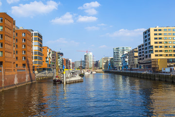 famous Hafencity nord in the Speicherstadt in Hamburg