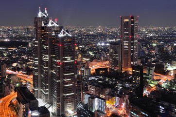 Fototapeta premium Tokyo bei Nacht