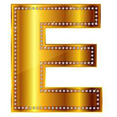 E　アルファベット　ダイヤモンド　エンブレム