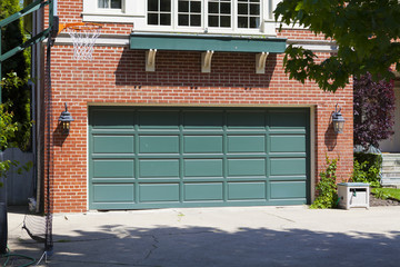 American Modern Garage With Blue Sky