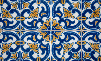 Traditional Portuguese glazed tiles