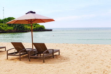 Fototapeta na wymiar Bali, a tropical beach on the bank of the Indian Ocean