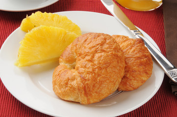 Croissants and pineapple