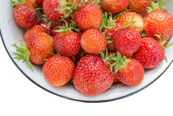Fresh berries isolated on a white background.