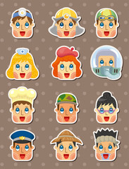Obraz premium people face stickers