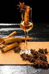star anise and cinnamon liqueur