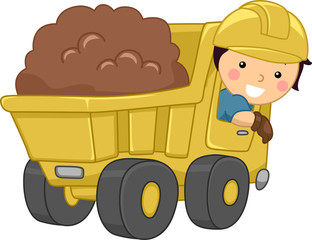 Dump Truck Kid © BNP Design Studio