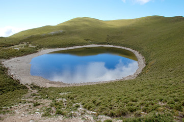 Jie Ming Hu Lake in Taiwan ,where altitude of 3310 meters.Famous
