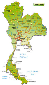 Inselkarte von Thailand
