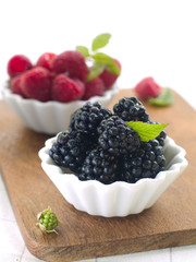 Blackberry and raspberry