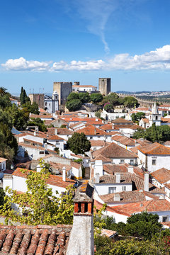 Obidos mit Burg, Portugal