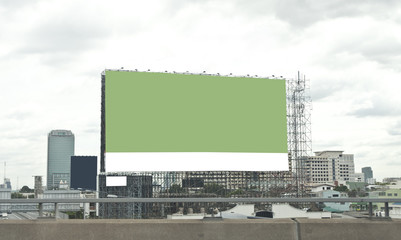 green empty billboard