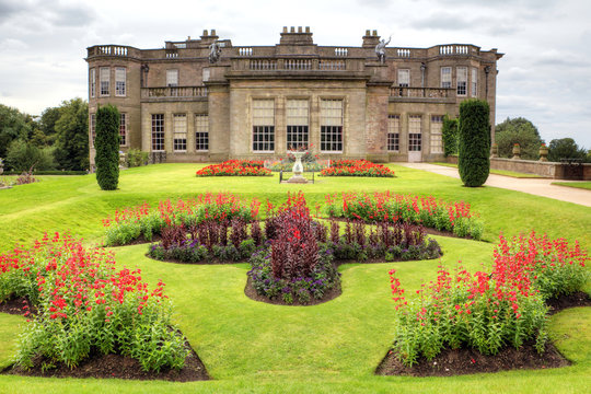 Formal Gardens Of Lyme Hall,  Cheshire, England.