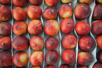 Peaches on the market.