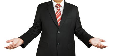 Obraz premium Broke business man asking for solutions or advice