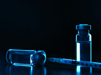 Vials of medications.