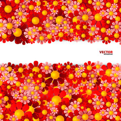 Abstract flowers background banner
