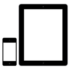 Tablet and phone isolation vector EPS 8