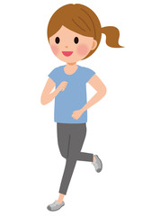 ジョギングをする女性