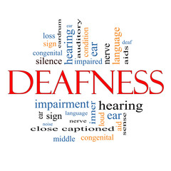Fototapeta premium Deafness Word Cloud Concept