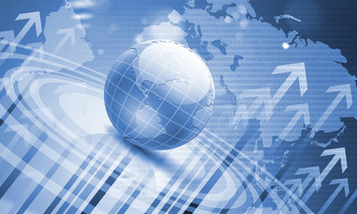 Image of light blue planet Earth