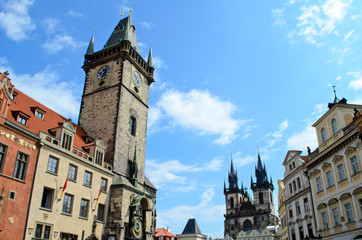 Obraz premium Prague old town hall square