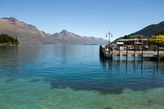 Steamer Wharf At Lake Wakatipu, Queenstown, New Zealand