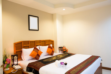 Interior of modern comfortable hotel room