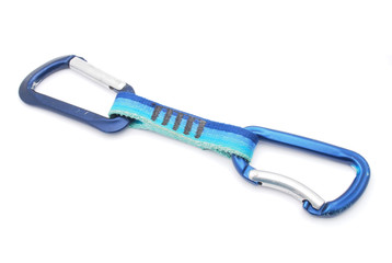 climbing carabiner on a white background