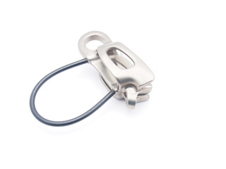 climbing carabiner on a white background