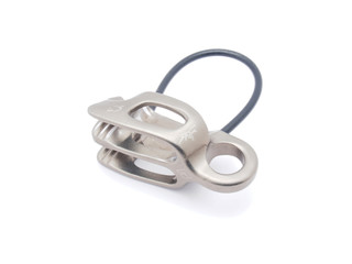 climbing carabiner on a white background