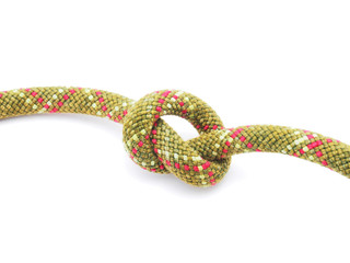 climbing rope on a white background