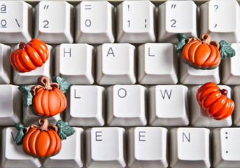 Pumpkins and happy halloween - 44543877