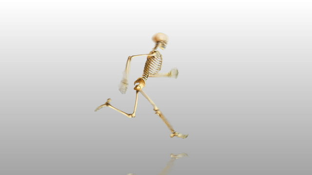 Runing skeleton W/reflection & also loopabable