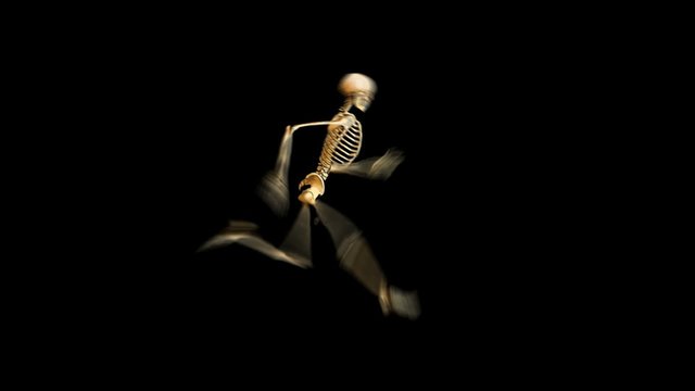 Runing skeleton w/alpha channel & also loopable