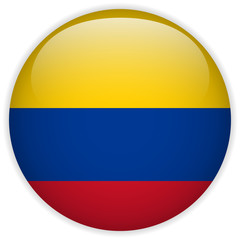 Colombia Flag Glossy Button